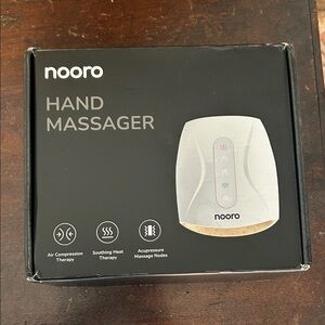 Nooro White Hand Massager with Heat & Air Compression